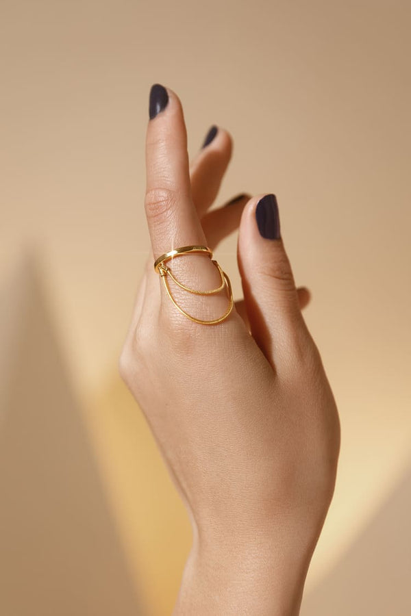 MAM® DE-Außergewöhnlicher Gold Ring mit Kette---